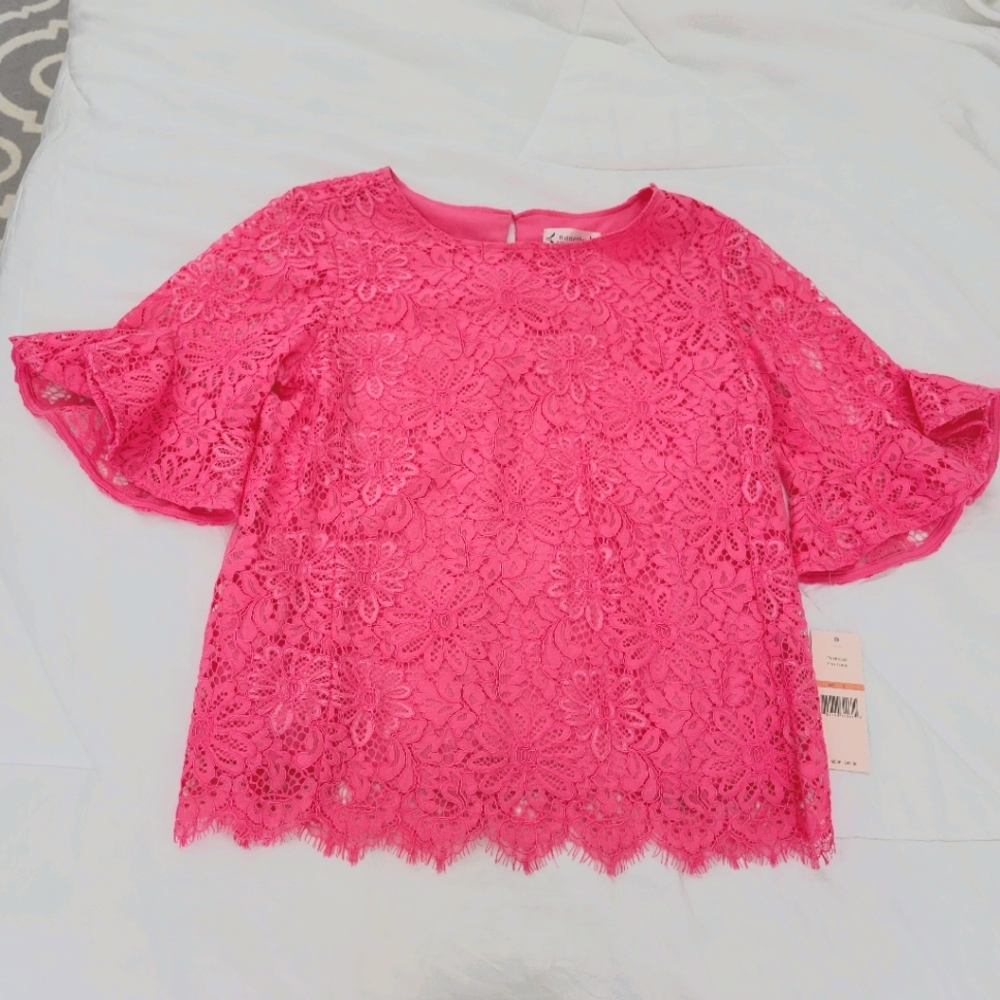 Pink lace top